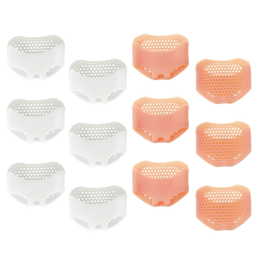 6 Pairs Silicone Honeycomb Forefoot Pads Metatarsal Pads Foot Cushion Insole