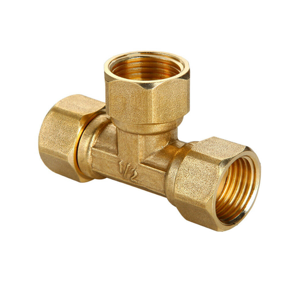 1/2'' Female Male 3 Way Tube Hose Coupler Connector Joint Fitting Type A