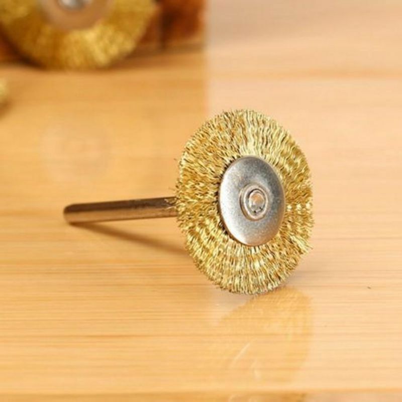 25mm Brass Wire Wheel Brush Cup for Weld Die Power Grinder Rotary Drill   15Pcs