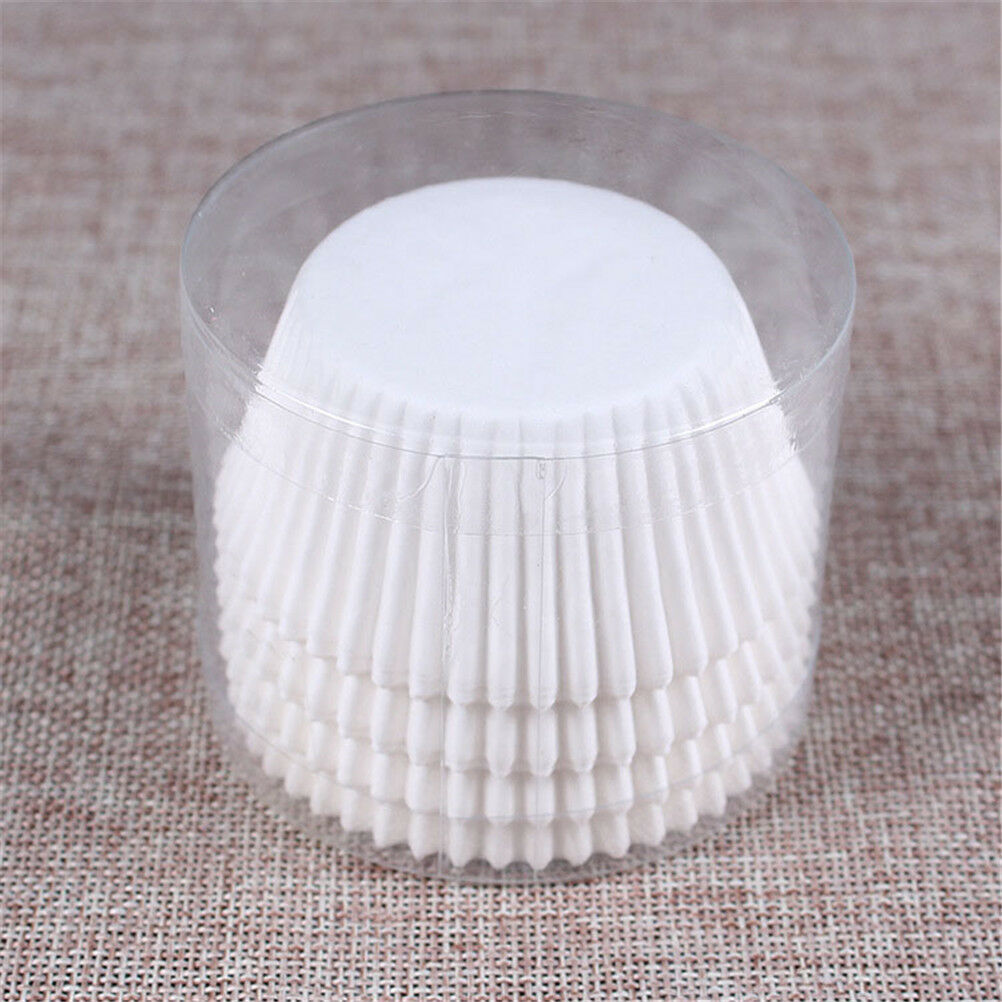 100pcs white cupcake paper cases cupcake paper cups for bakeware cake to .l8