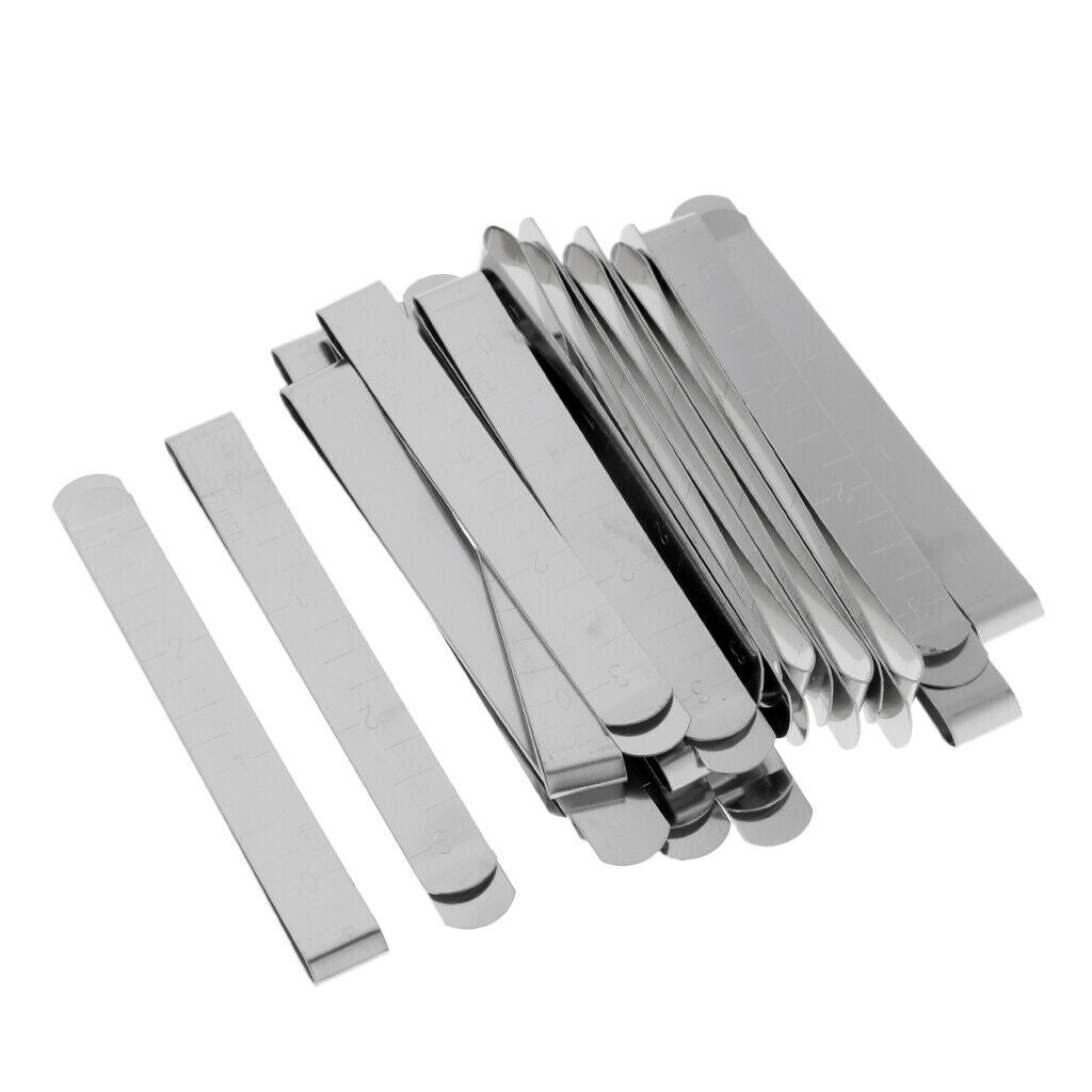 20pcs 3" Metal Hem Clips Measurement Ruler for  Pinning Marking