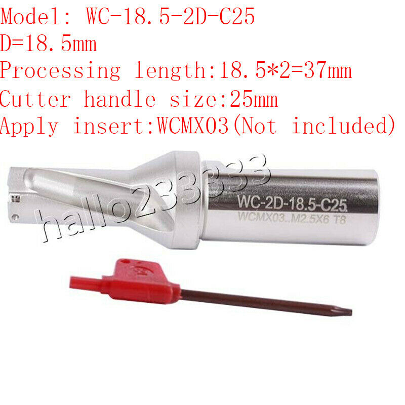 WPD185-C25-2D U drill /indexable drill/Φ 18.5mm C25-2D For WCMX030208FN insert