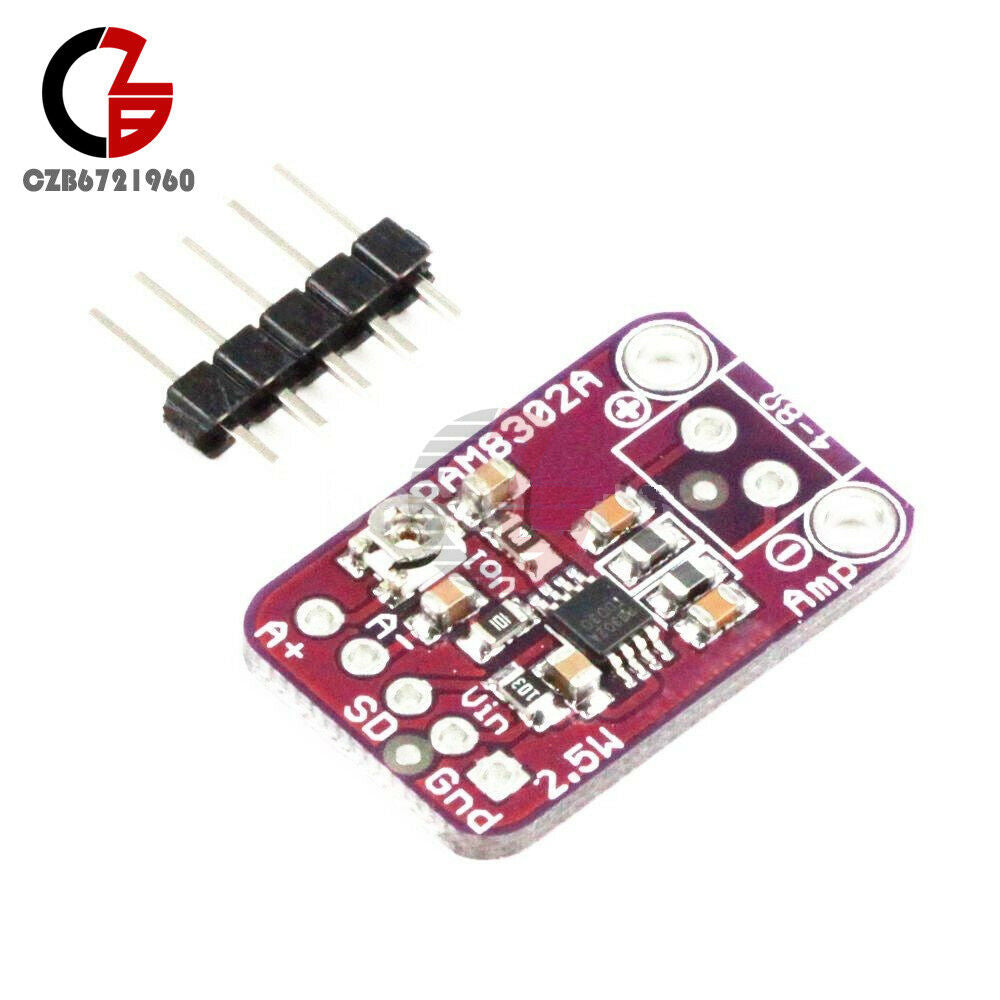 2PCS PAM8302 Class D 2.5W Mono Amplifier Board Super Small Audio Amp Module