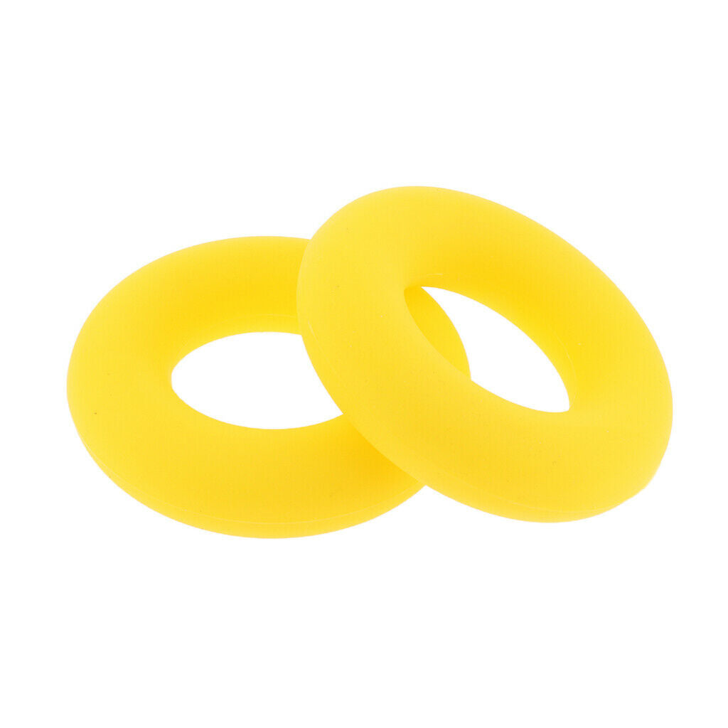 2 Pieces Finger Gripper Strengthener Hand Grip Exerciser Ring yellow