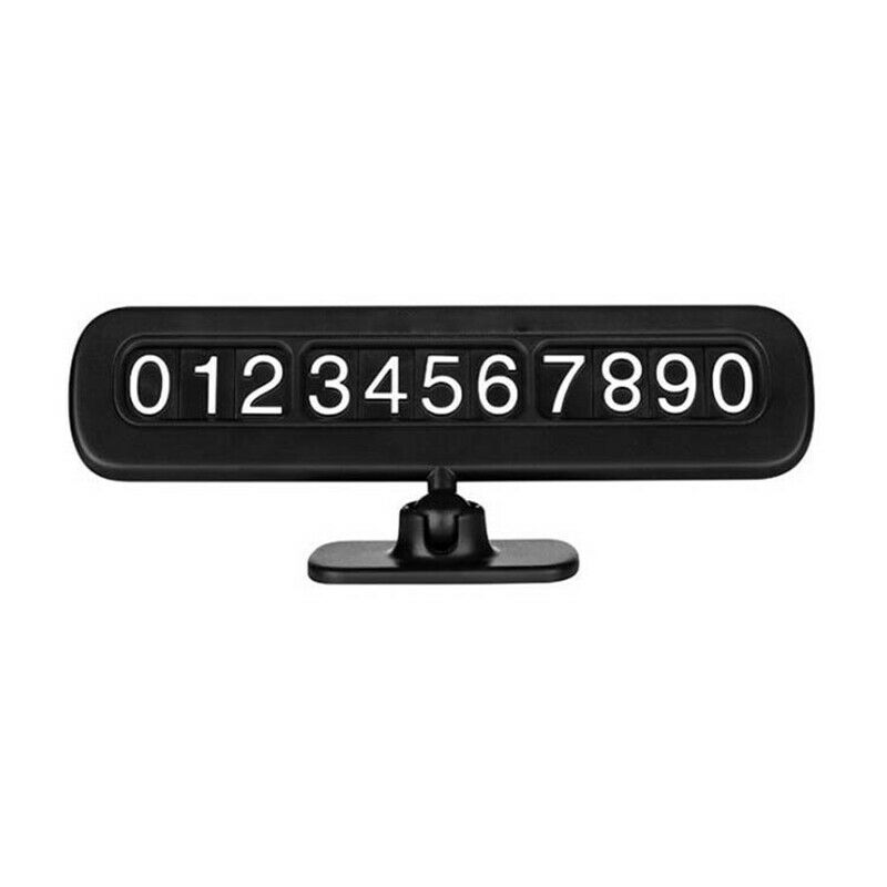 1X Rotatable Temporary Parking Plate Phone Number Notice Card Hidden Style