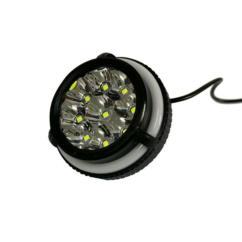 2PCS Blue Aperture 12V Motorcycle 9LED Brake Turn Signal Lamp Mirror Indicators