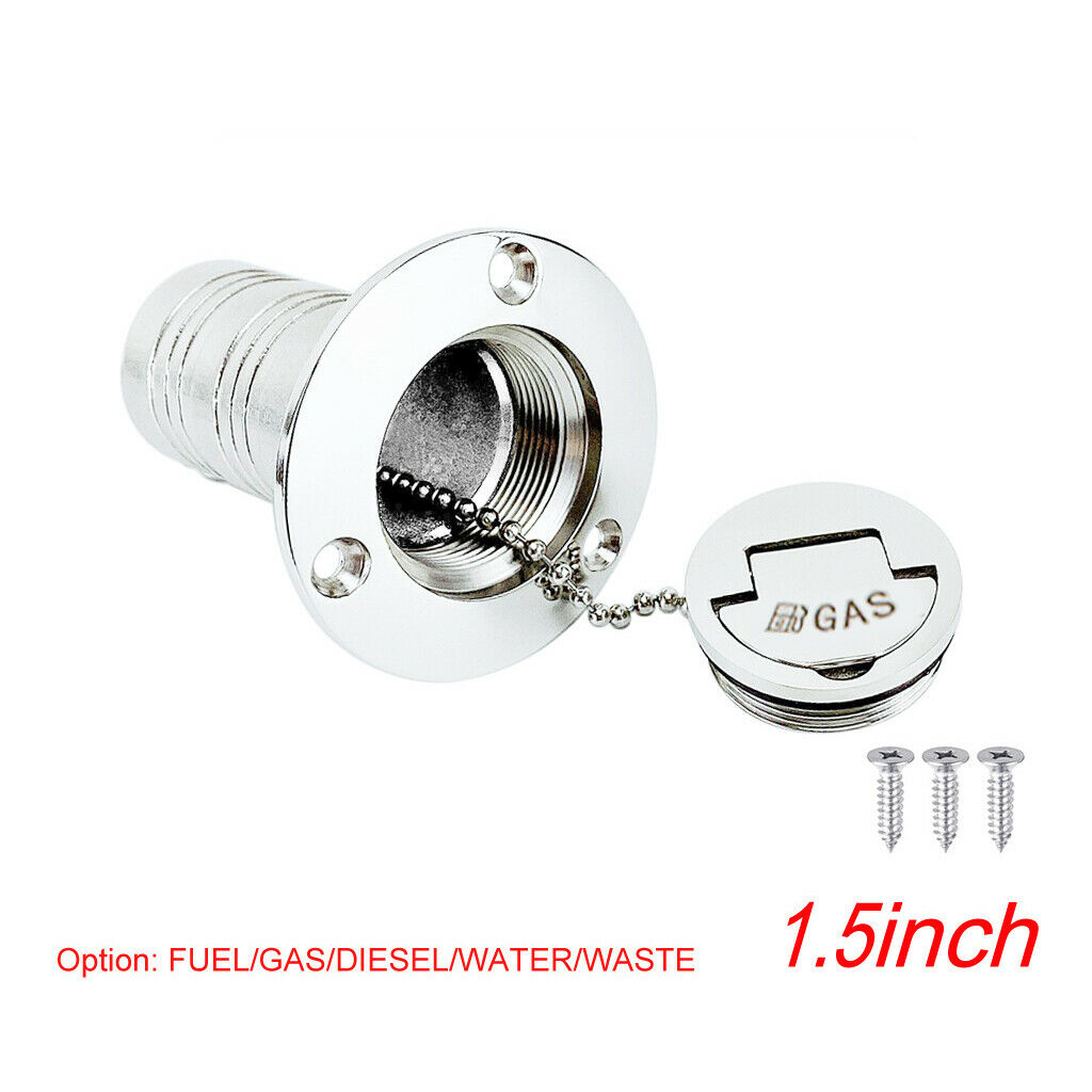 Boat Gas Fill Keyless   1-1/2" Boat Accessory Fit for Hose Deck Fill