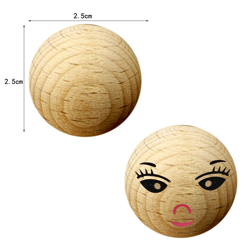 50Pack Unfinished Wooden Beads Loose Spacer DIY Crafts Jewelry Making 2.5cm