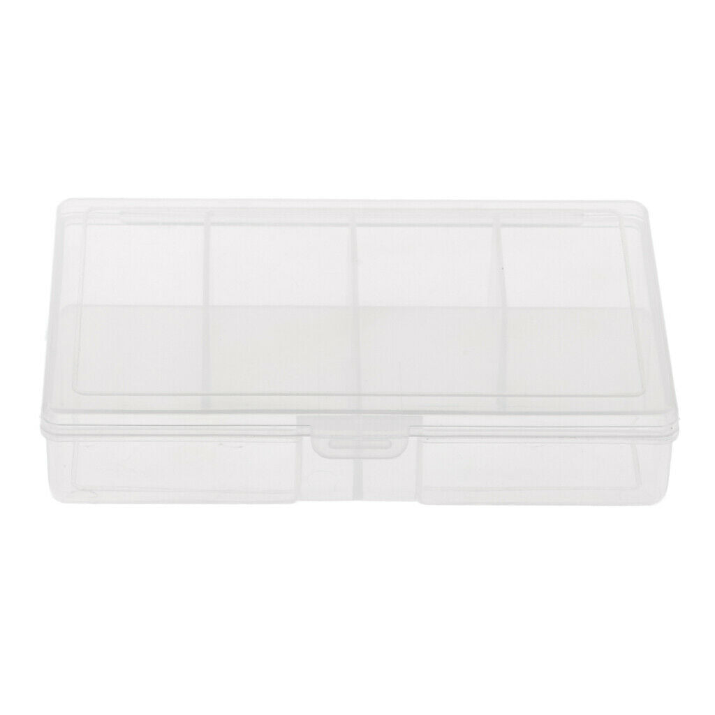 Transparent Fishing Lure Box 6 Grids Fishing Beads Snaps Jig Container Case