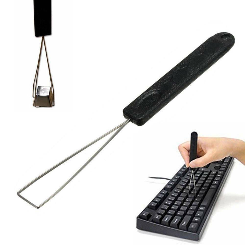 Useful Keyboard Keycap Puller Key Hat Remover With Unloading Steel Clean Tool US