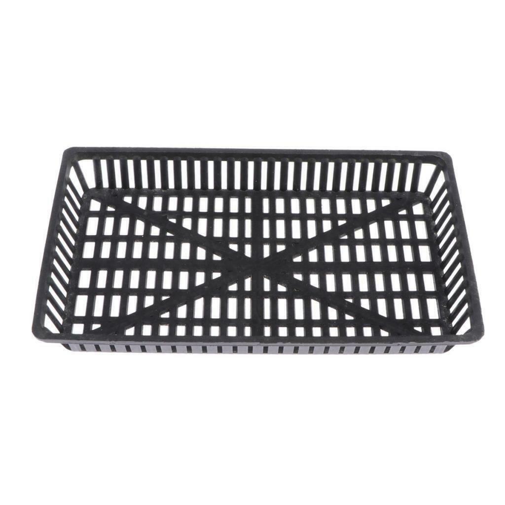 10x Pot Aquatic   Plant Grass Water Grow Baskets Baskets Plastic Black For