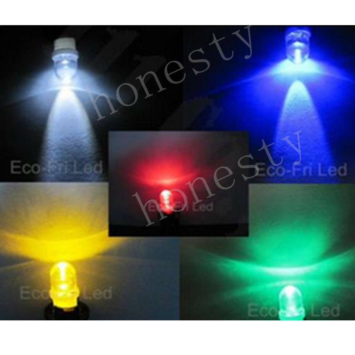 50X T10 W5W 194 168 501 LED Multi-color Red Green Blue flash CAR LIGHT BULBS 12V