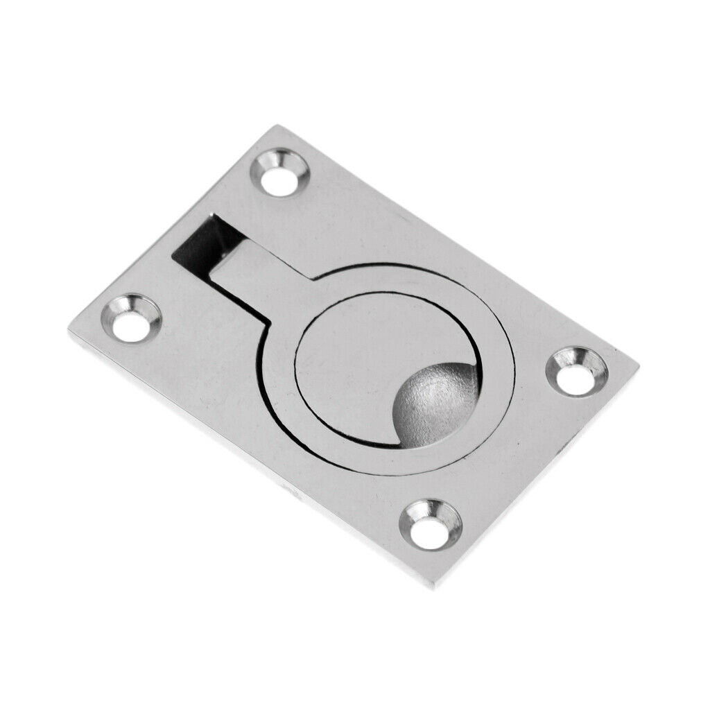 Rectangular Boat Recessed Hatch Pull Handle Marine Locker Flush Lift Ring 316