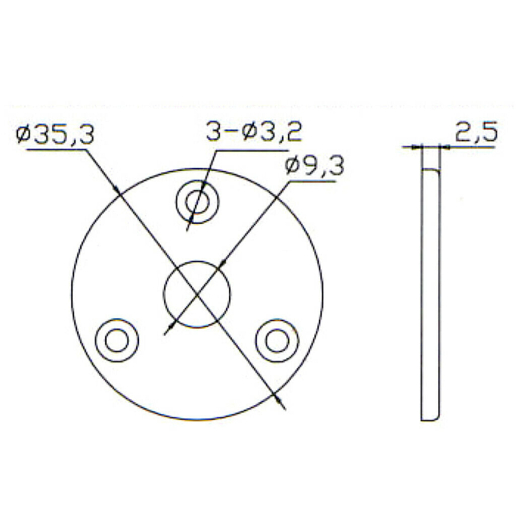 2 Pieces 1/4 Inch Round Socket Plate for Electric Guitar Musical Instrument