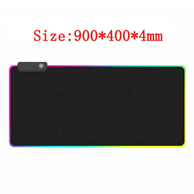 900 x 400mm Gaming LED RGB Pad Large Mousepad Anti-Slip PC Computer Desk Mat