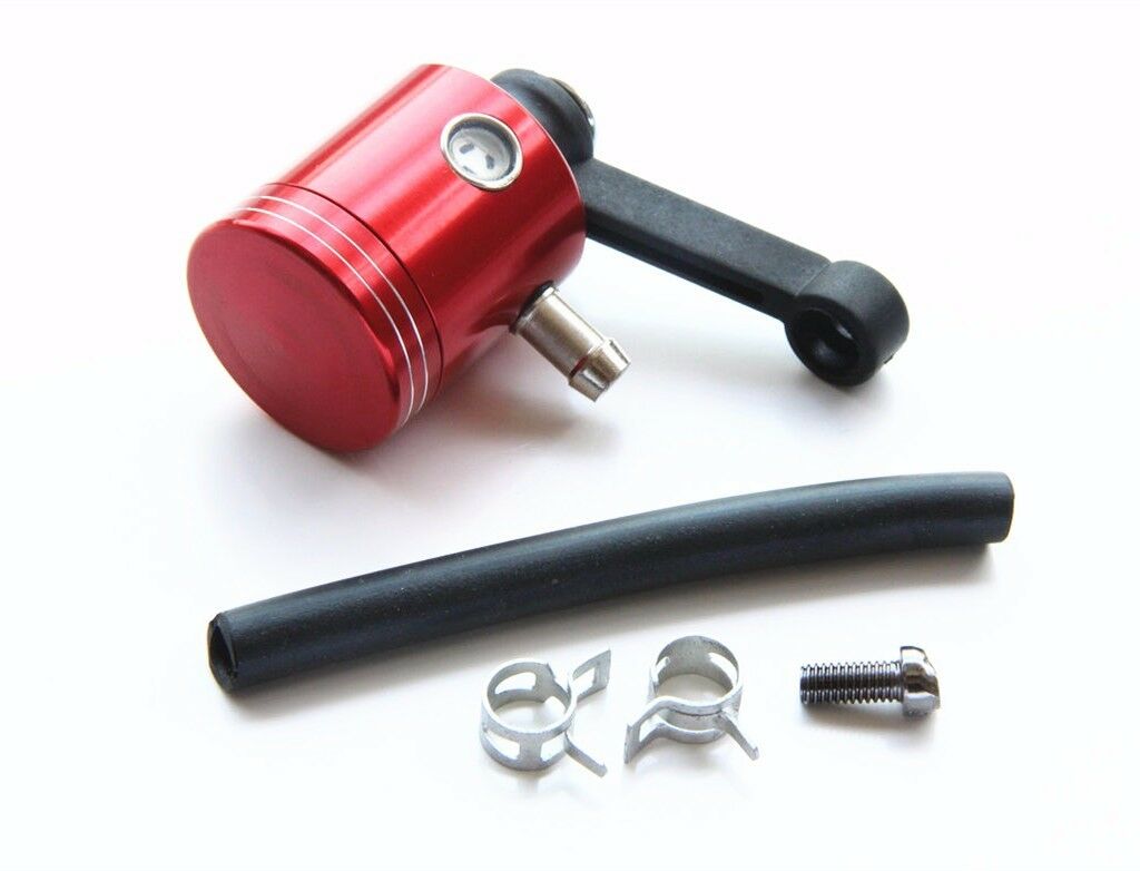 RED Front Brake Clutch Tank Fluid Reservoir Cup Street Bike Ninja CB YZF CBR GSF