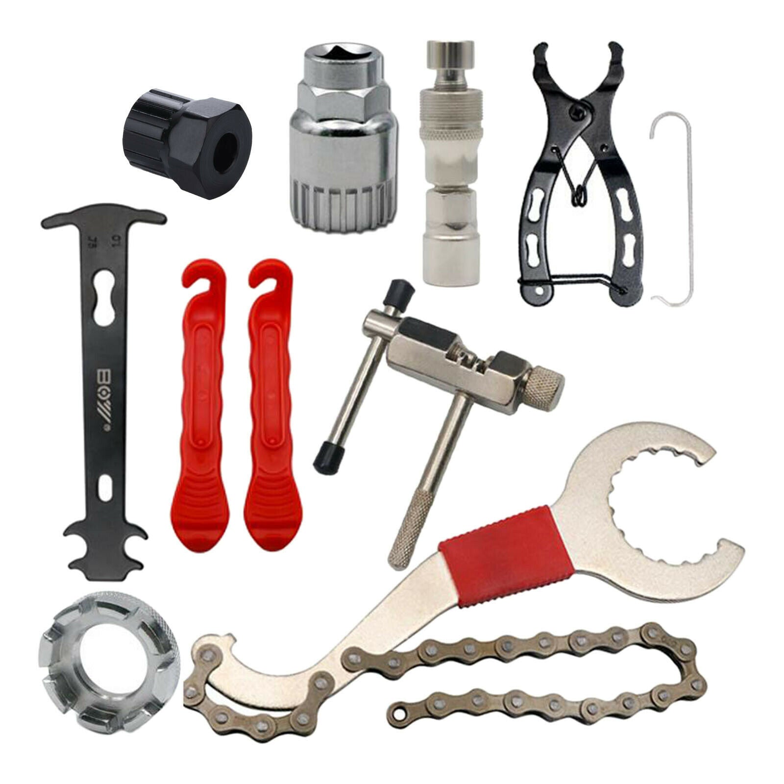 9x Bicycle Repair Tool Bike Crank Puller Chain Cutter Cycling Repair Parts