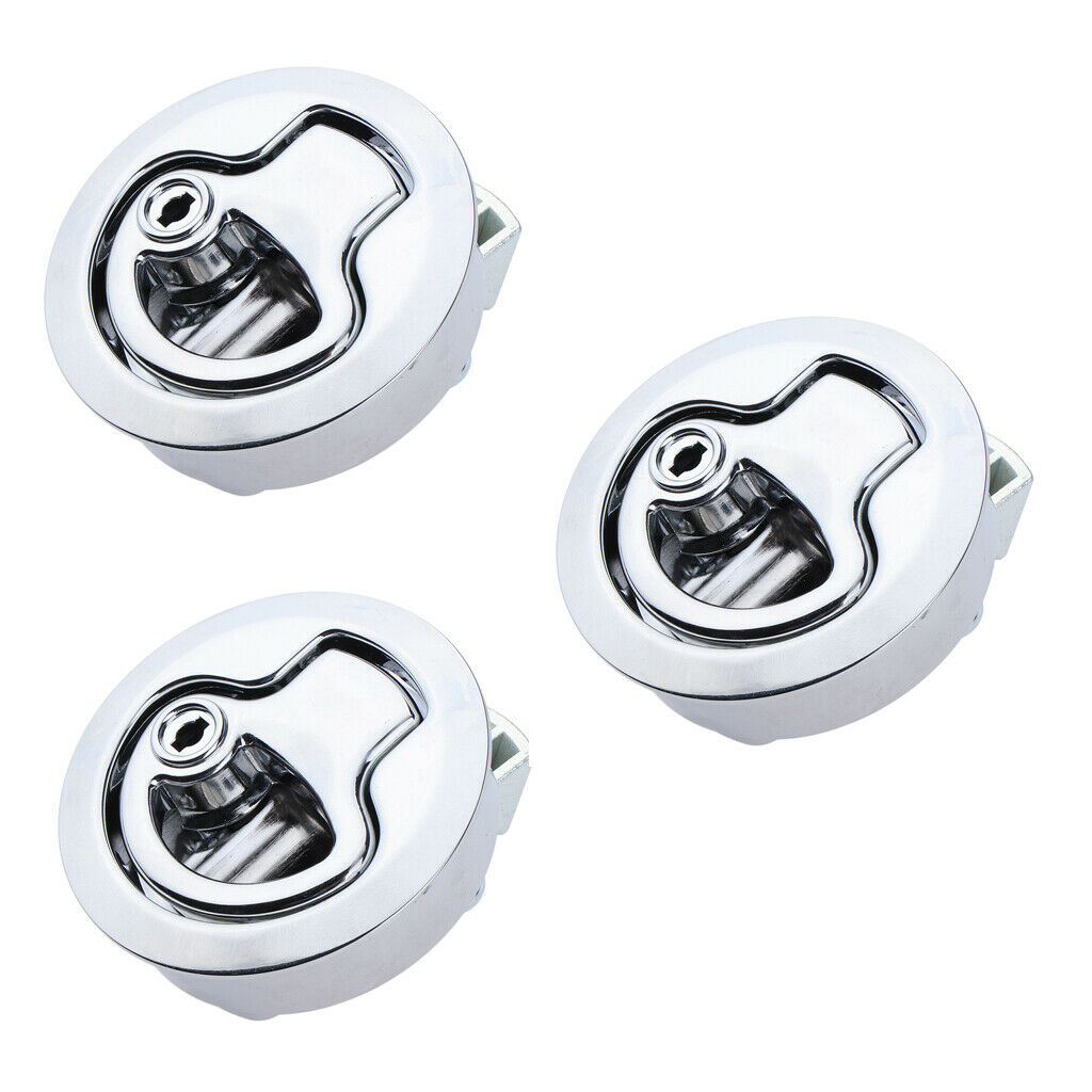 3pcs Boat Hatch Latch Pull, Marine 2 inch 50mm Flush Pull Slam Latches, 316