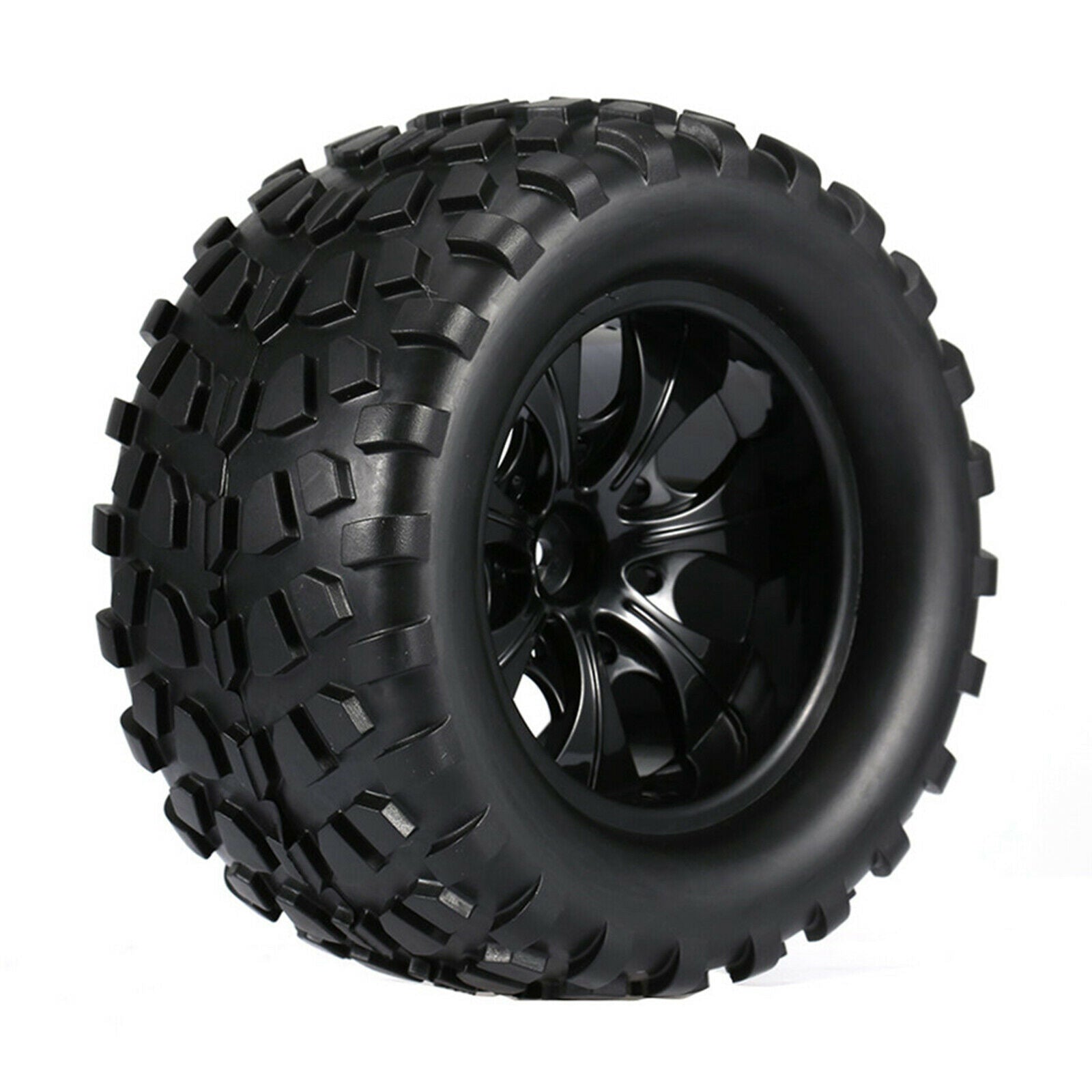 4x Universal Replacements RC Car Wheel Rims Tires Set for 1:10 Scale RC Car