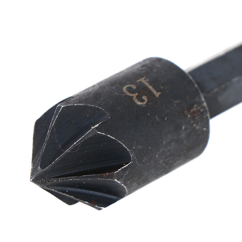 2PCS 7 Flute Sink Chamfer Cutter Countersink Drill Bit carbon steel 1/4 H.l8