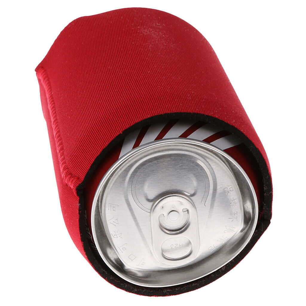 5x Neoprene Beer Cups Can Coolers Beer Bottle Coolers Bottle Covers Rose Red
