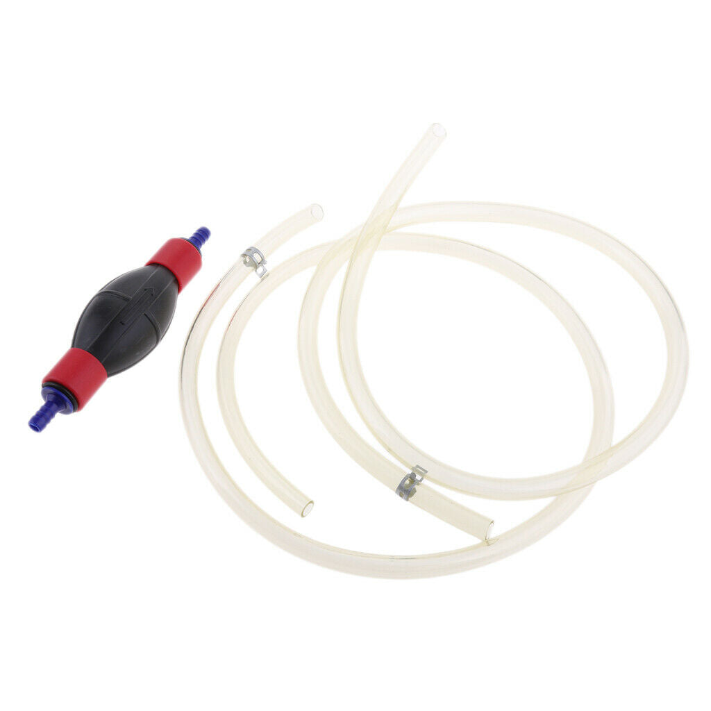 3/8'' 10mm Manual Hand Fuel Gas Transfer Pump Extractor Inline Fuel Pipe