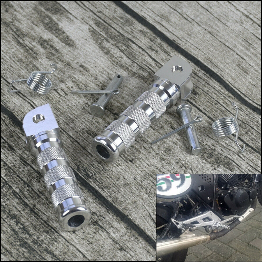 2Pcs Retro Motorcycle Modified Foot Pedal Foor CNC Aluminum Alloy Universal