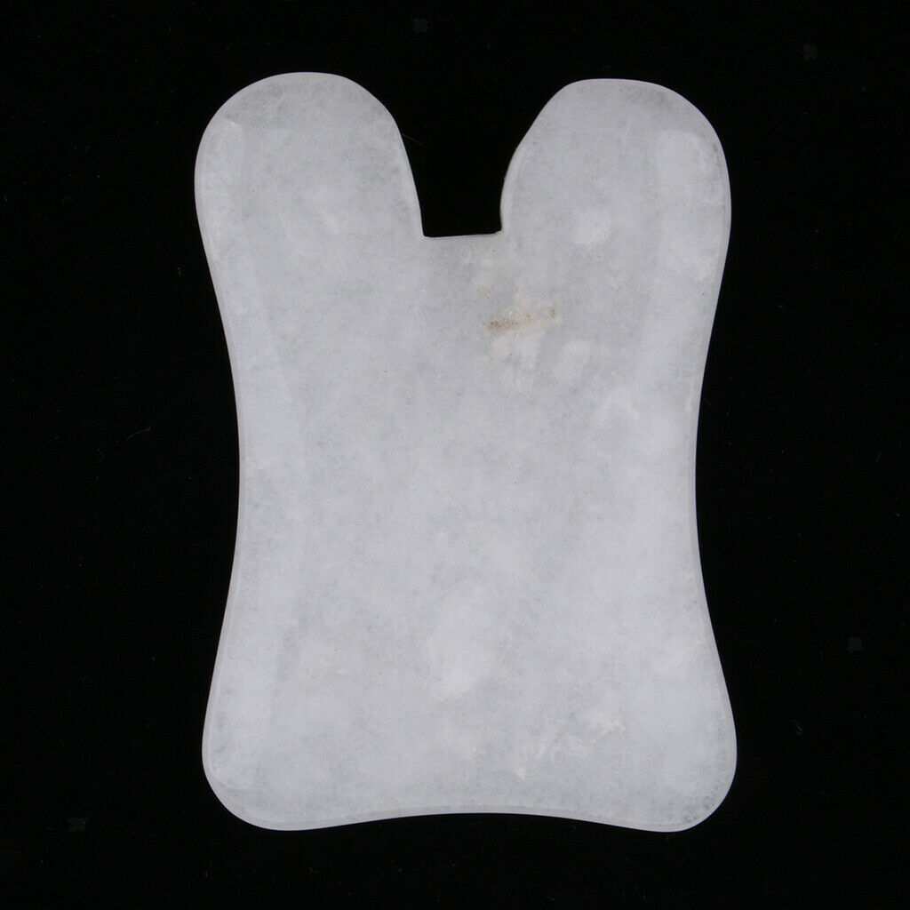 White Natural Jade Guasha Board Chinese Traditional Scraping Massage Tool #3