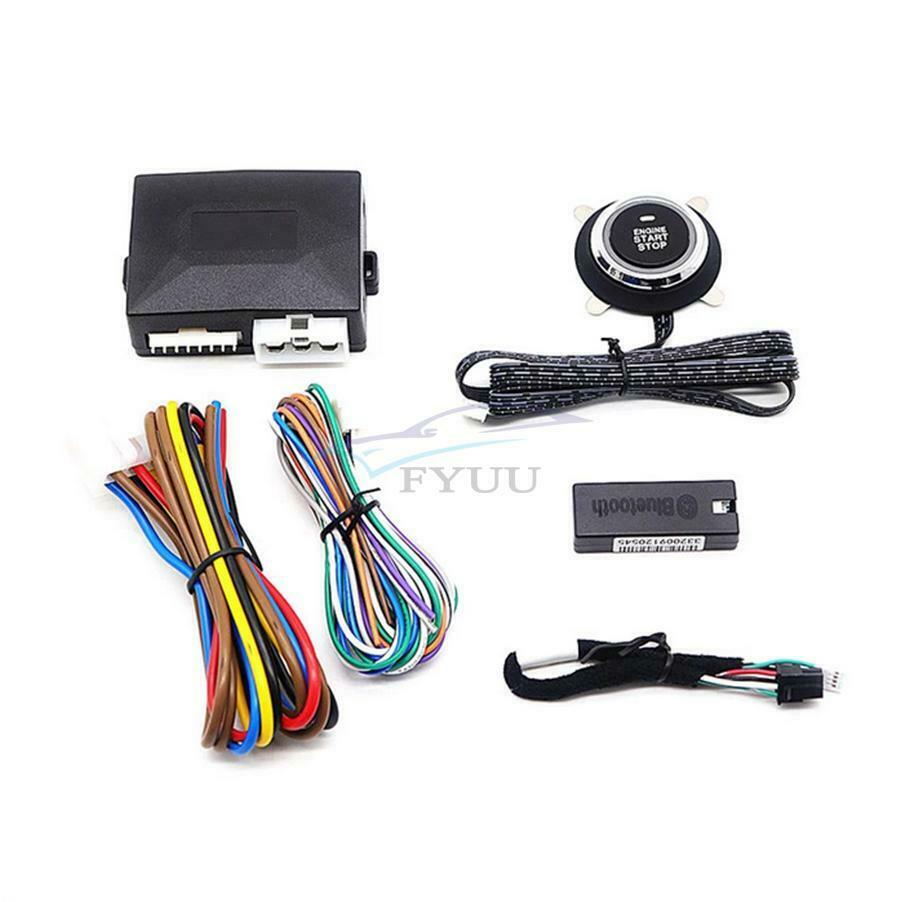 1Set Car Phone And Remote Control Engine Start One-Key Engine Button Locking Kit