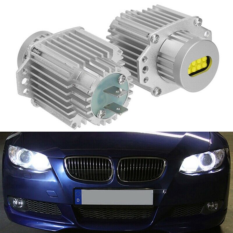 2Pcs Angel Eyes CANbus 80W LED Headlight Marker Light Bulbs Error Free for -Q7R2