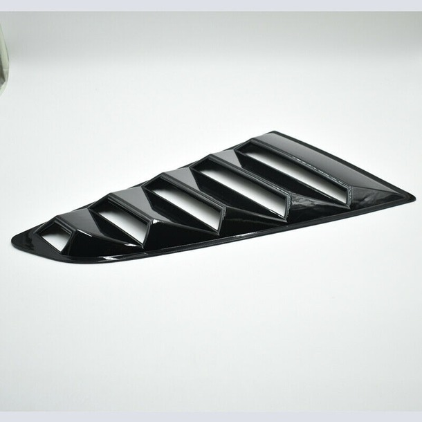 Pair Quarter Side Window Louvers Scoop Cover Vent For Ford Mustang Black 15-17