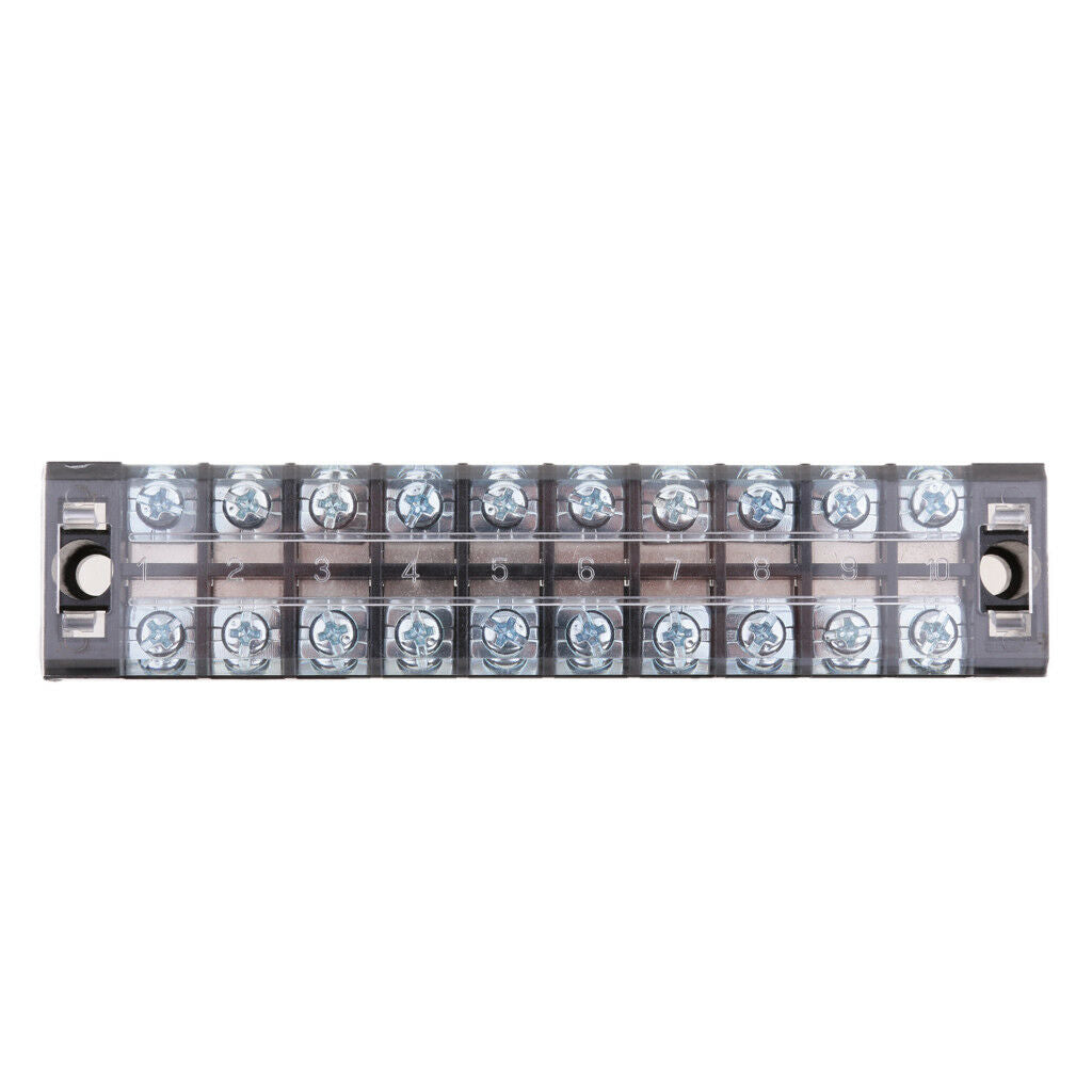 10 Position Barrier Terminal Block Circuit Strip Electrical Connection