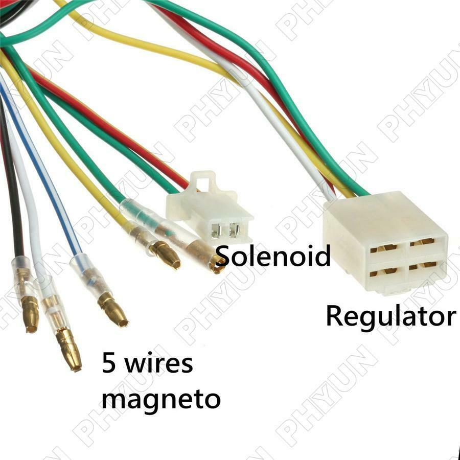 Wiring Harness Set For Chinese Electric Start Quads 50cc 70cc 90cc 110cc 125cc