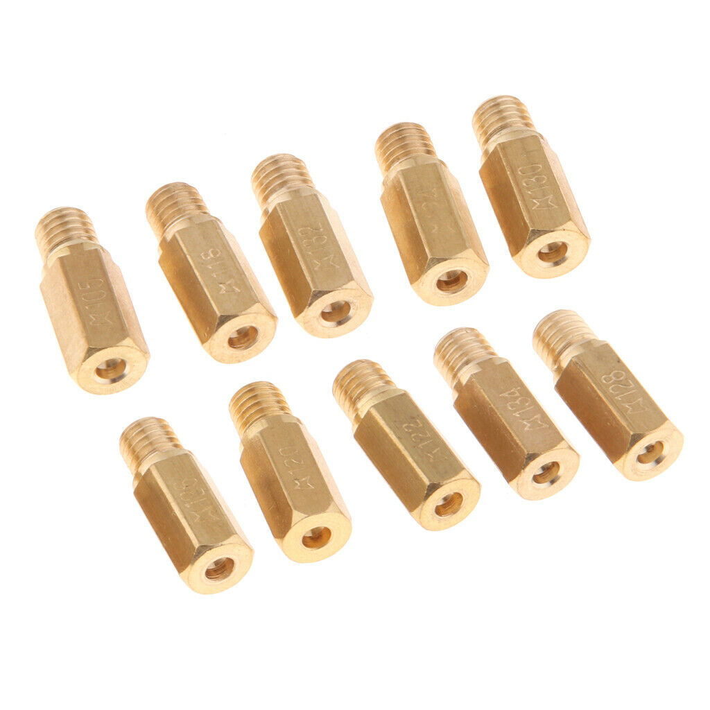 10Pcs 126 128 130 132 Carburetor Main Jet Kit For PWK  OKO CVK ATV