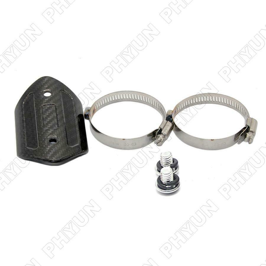 1x Motorcycle Exhaust Pipe Heat Shield Cover Guard Protector Carbon Fiber Style