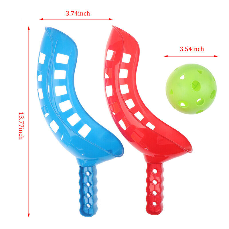 Scoop Ball Set Catching Game Trackball Sport Lacrosse Racket Game Toys KidsS Kt