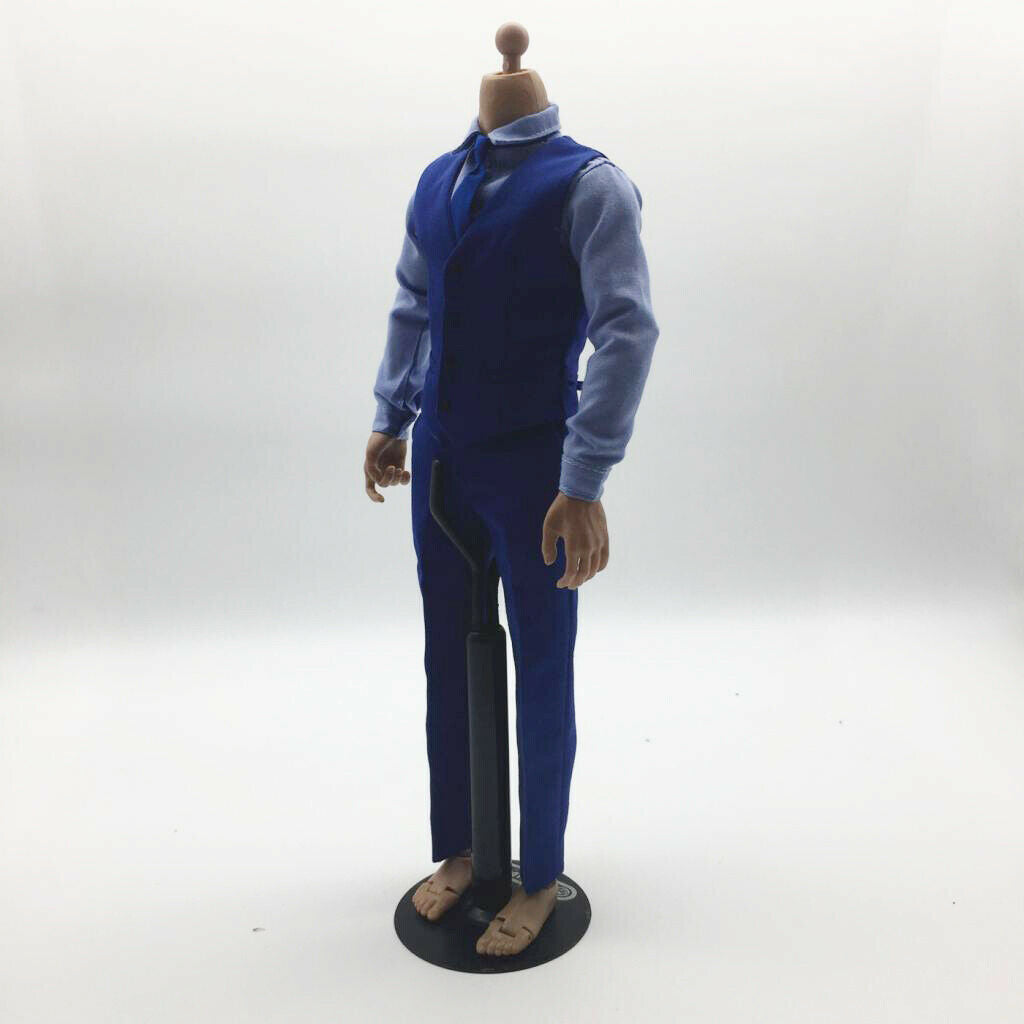 1/6 Male Shirt Pant Suit with Tie And Belt Clothing Kit for 12 Inch Action