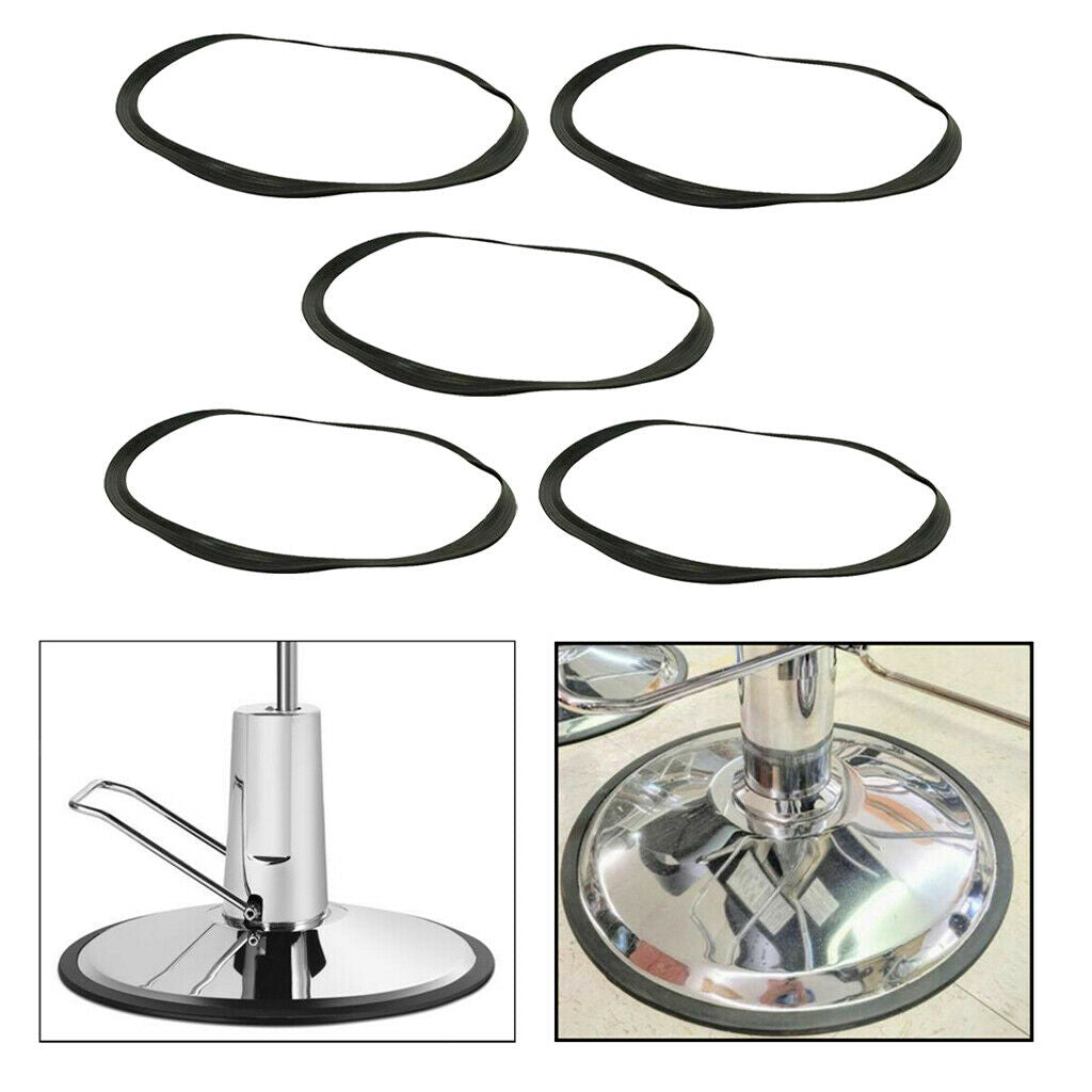5 Pieces Barber Salon Chair Base Equipment Rubber Ring Gasket TRIM Protect