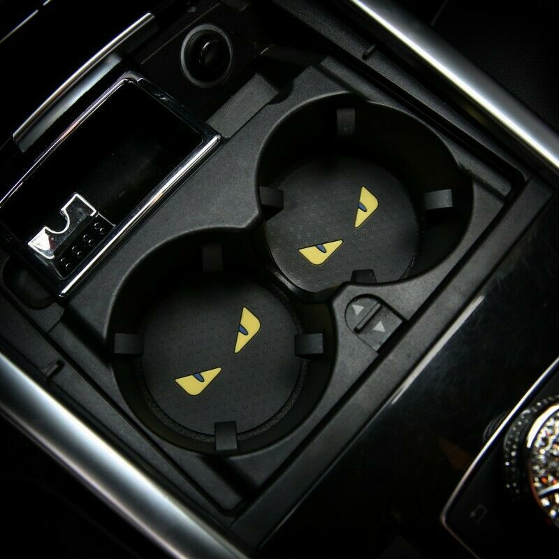 2pcs Car Coaster Water Cup Bottle Holder Monsters Anti-slip Pad Mat Silica Gel