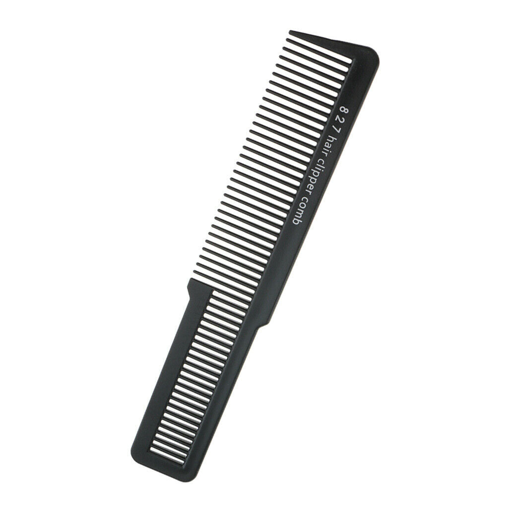 2 Pack Plastic Barber Fine Tooth Hairdressing Clipper Comb White/Black