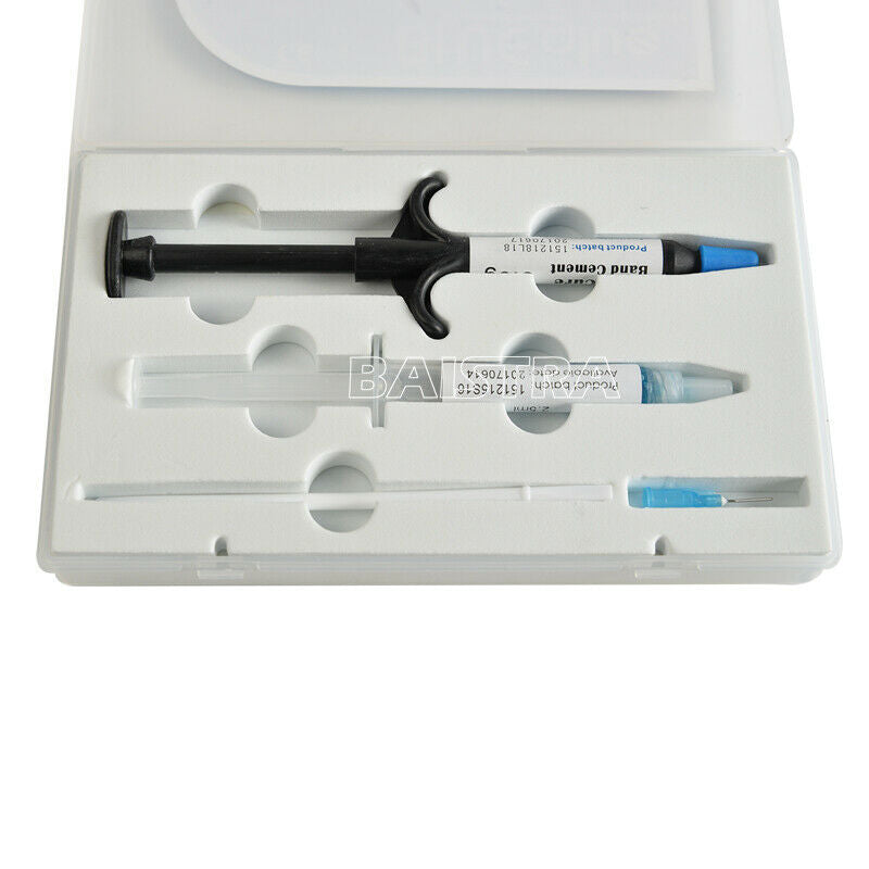 3X Dental Adhesive Light Cure Band Cement Blue Glue Kit for Orthodontic Bracket