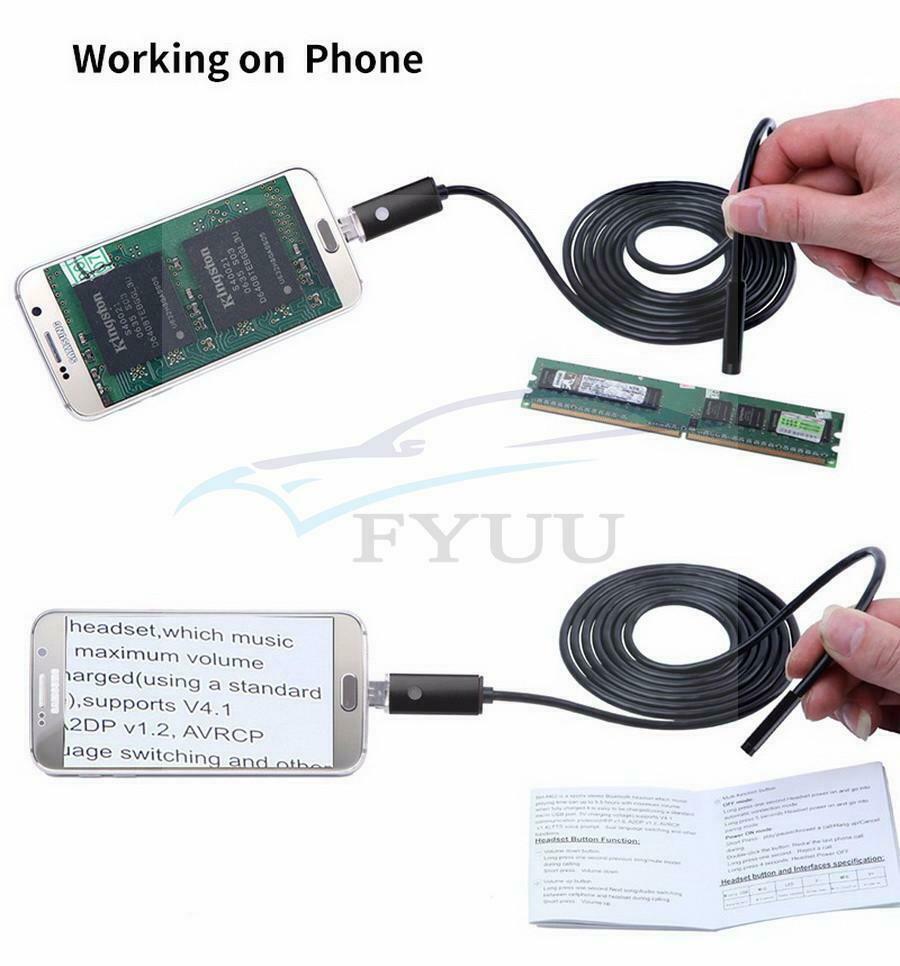 7.0MM Lens adjustable LED Lights Waterproof 6 LED For Android PC USB Endoscope
