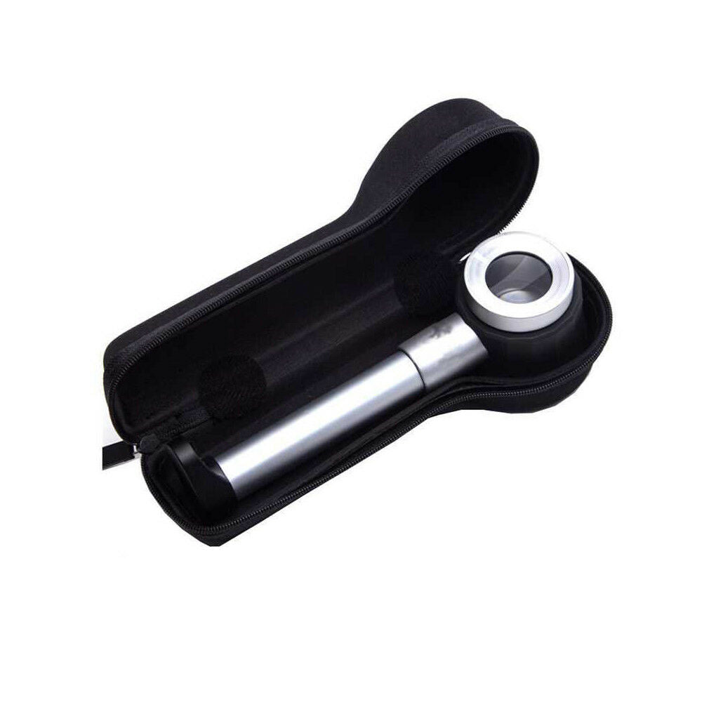 10X Optical High Quality Magnifier glass LED Lighted Jeweler loupe with Scale