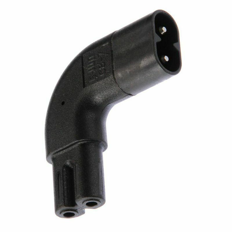 IEC320-C8 Male to C7 Female 90 Degree Angle Sided Angled Power Adapter 110-250L1
