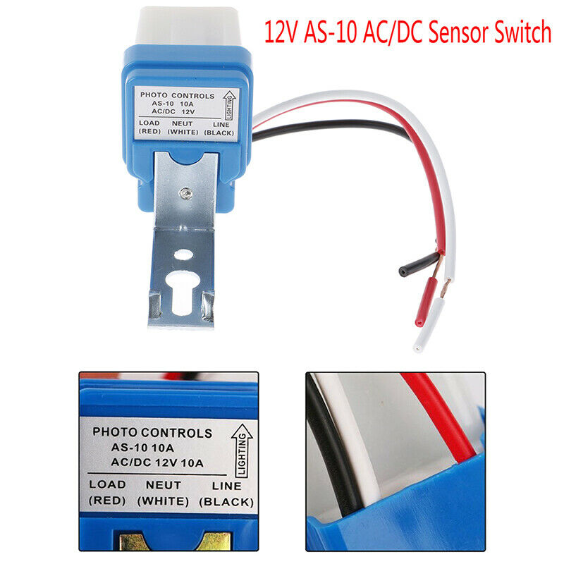 AC/DC 12V 10A Auto On Off Photocell Street Light Photoswitch Sensor Swit.l8
