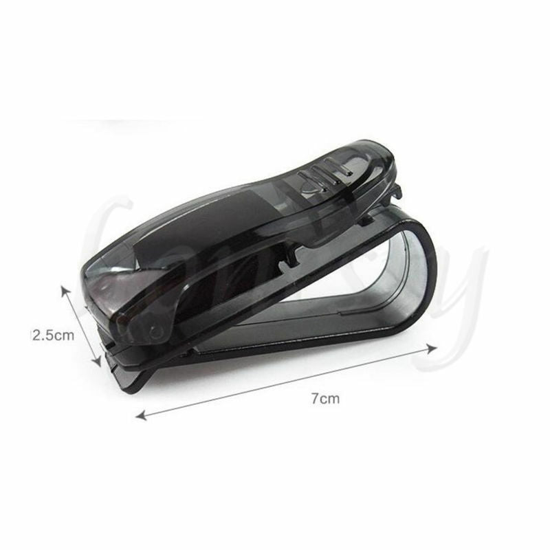 2X Car Auto Sun Visor Clip Holder For Reading Glasses Sunglasses Eyeglass Black