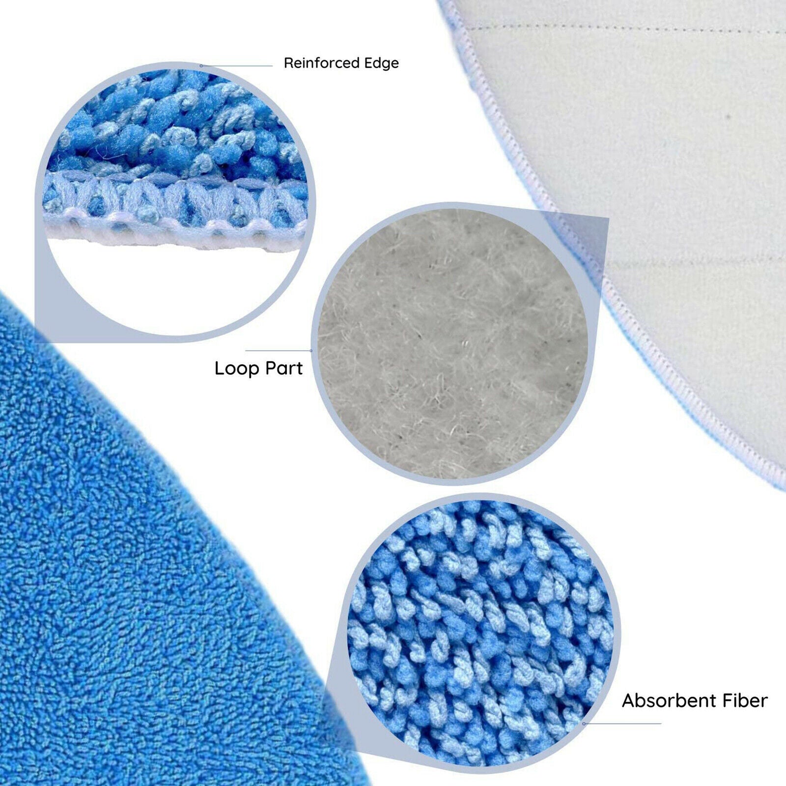 3Pack of Mop Cleaning Pad for VAX S85-CM S7 S86-SF-CC S86-SF-C Steam Mop