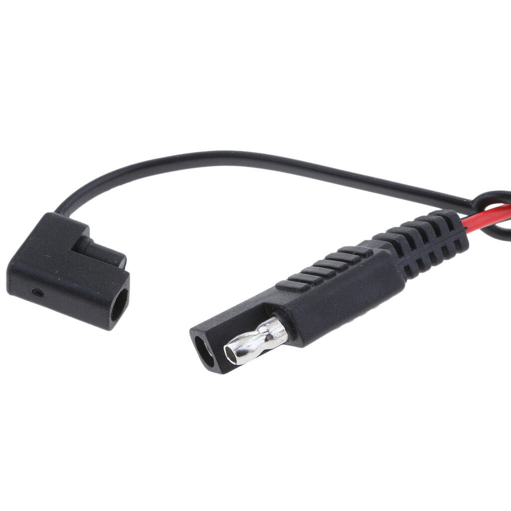 DIY SAE Power 300mm 10A 18AWG Extension Cable Plug for Booster Solar Panel
