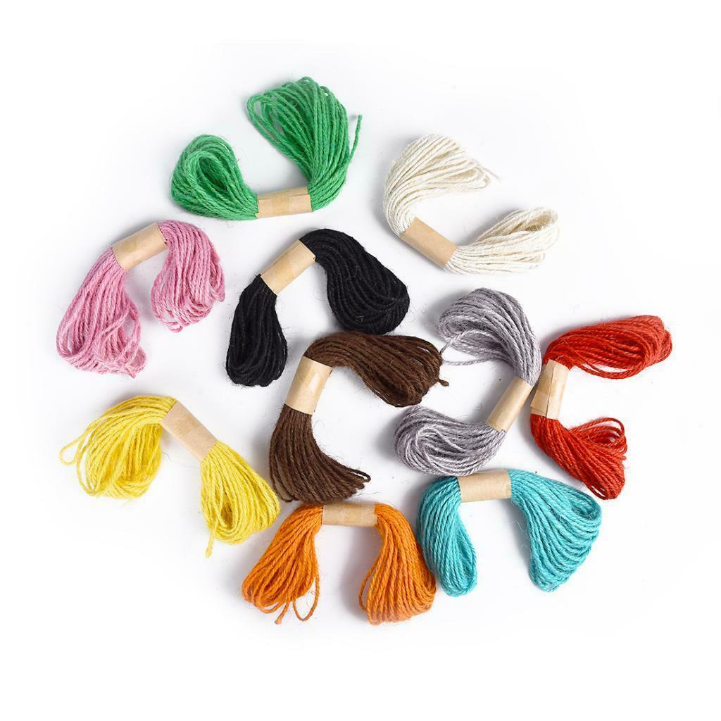 Jute Twine 10 Roll Strong Cord Rope String for DIY Art Craft Gift Wrapping Home