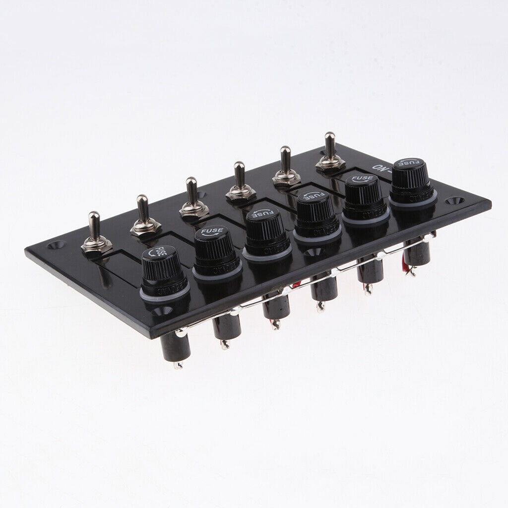 6 Band Panel Toggle Switch Sport Fuse Holder Auto Machine